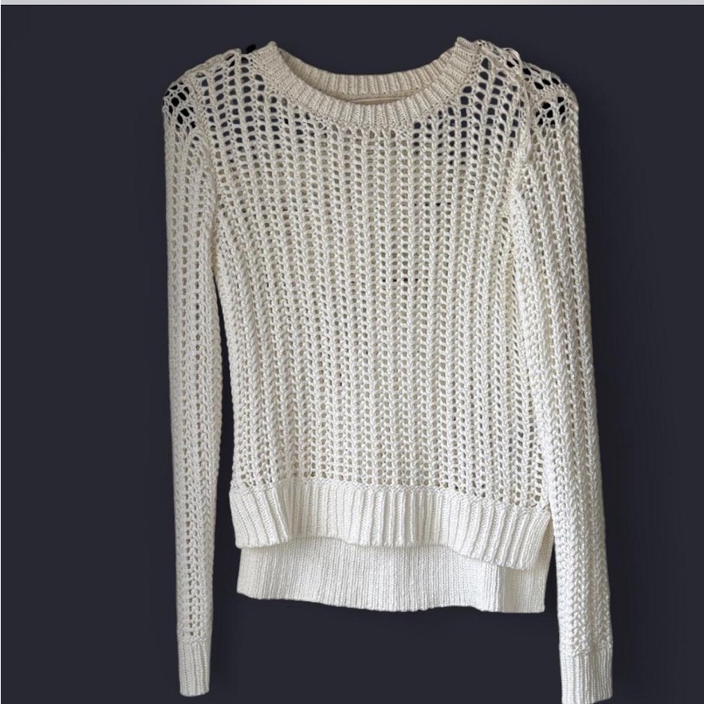 MICHAEL Michael Kors Ivory Open-Knit Sweater